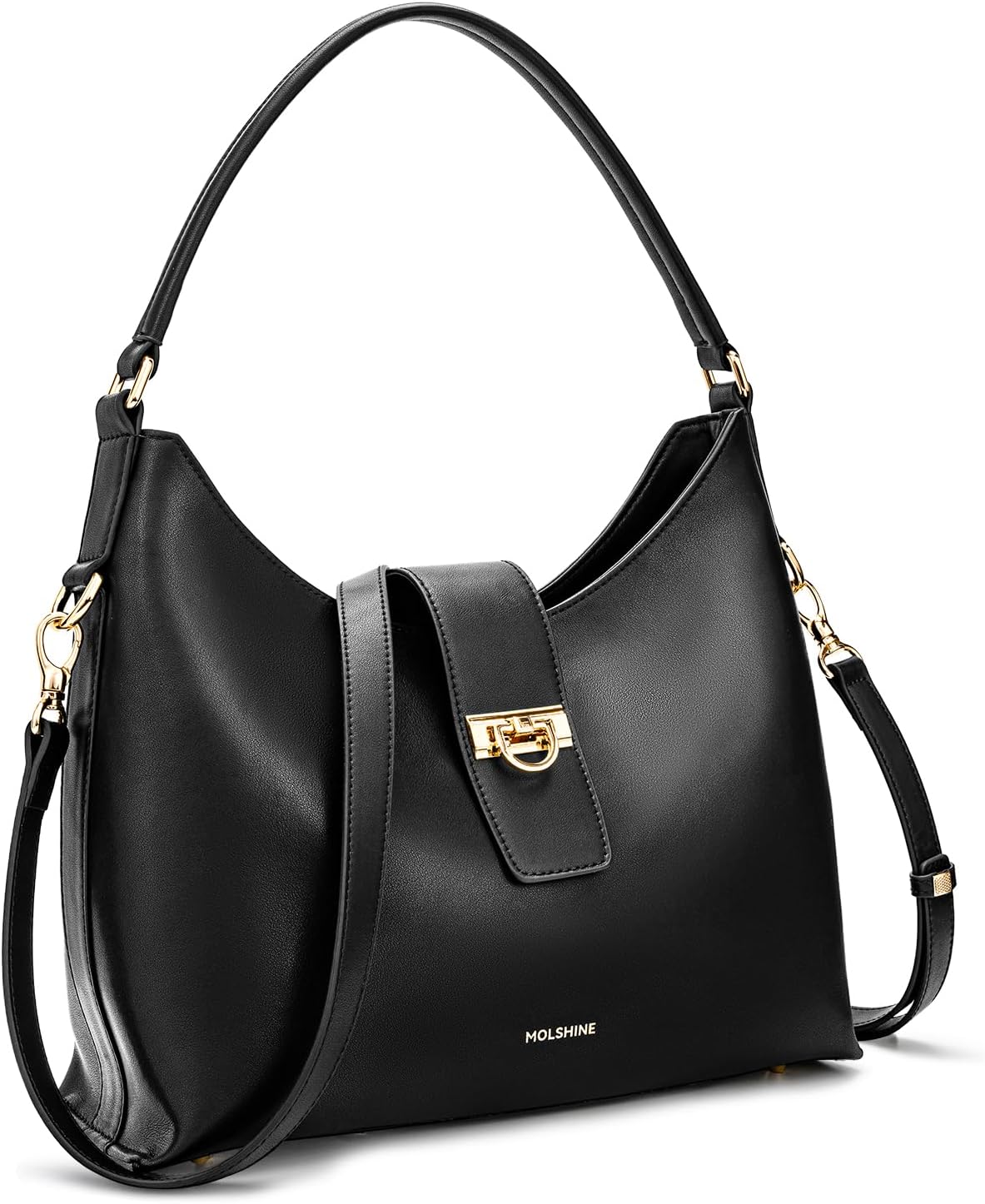 molshine Genuine Leather Tote Bags, Large Capacity Casual Top Handle Shoulder Handbag,Armpit Bag Crossbody Bag for Women Lady DLK0034