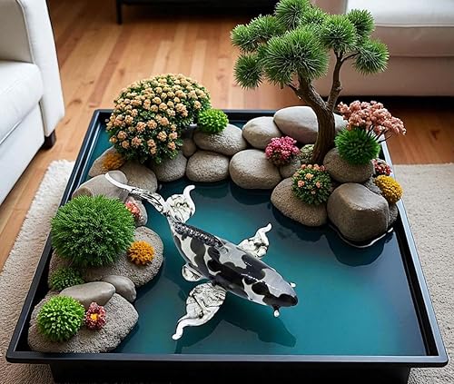 Miniatura 3 de Fancy Carp peces en miniatura figura decorativa de vidrio soplado Animal Mano Craft Coleccionable V.1