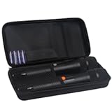 Kmise Microphone Case, Microphone Bag for 2 Handheld Wireless Mics Hard EVA Dual Wireless Mic Storage Box for Gigging and Travel for Receivers,Adapters,Batteries(Box Only)
