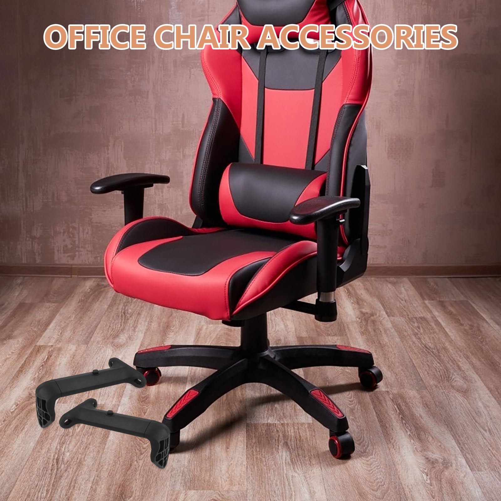 Reposabrazos de Repuesto para Silla de Oficina, Soporte Negro PP
