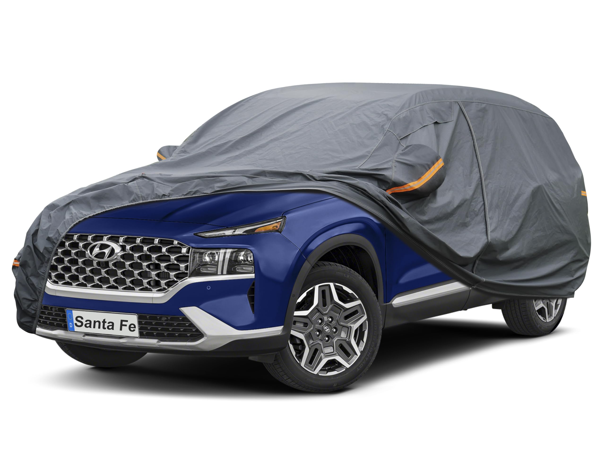 GUNHYI Premium Car Cover Custom Fit Hyundai Santa Fe Santafe (2006-2026), 16 Layers Heavy Duty Car Cover Waterproof All Weather with Zipper Door for Sun Rain Snow Dust Uv Protection