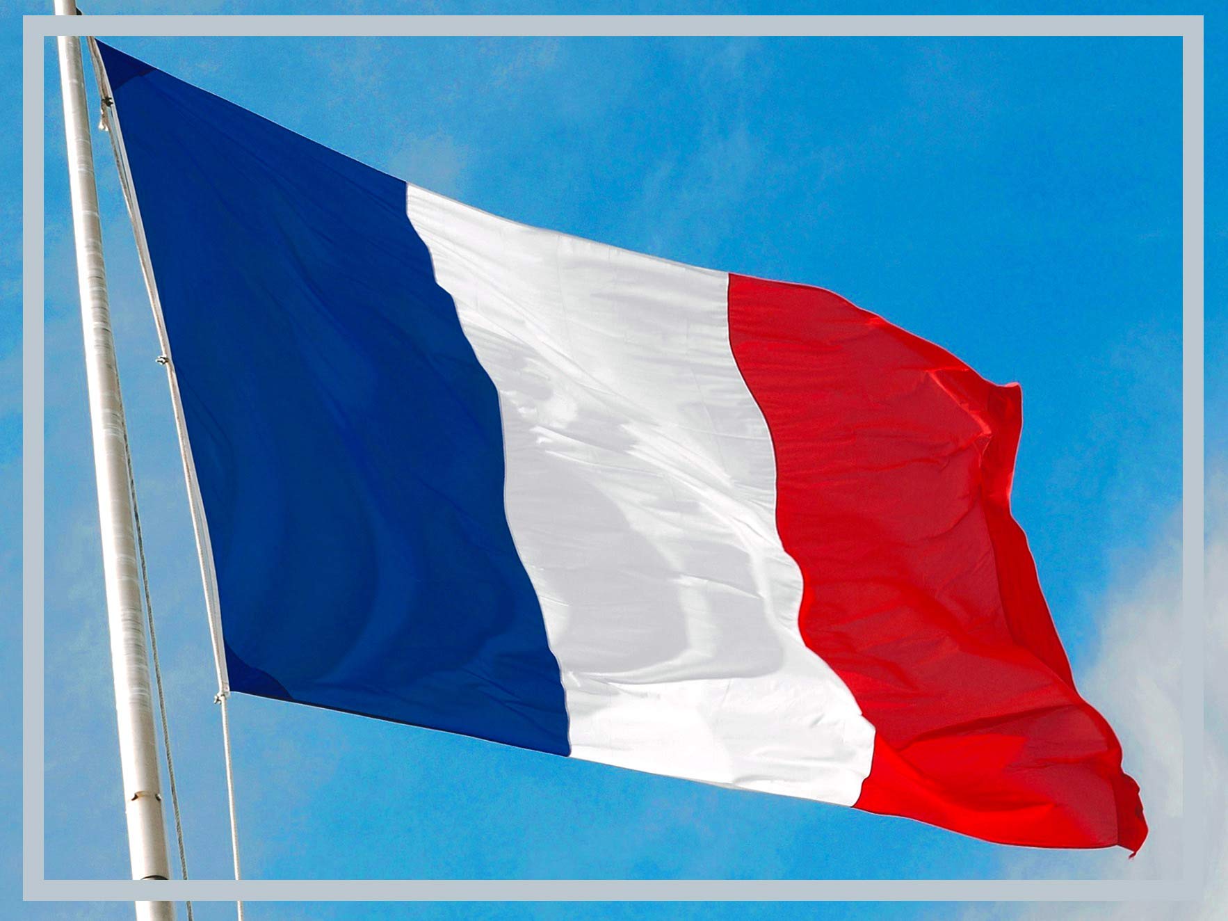 Bandiera francese, 60 x 90 cm, bandiera francese con passacavo in ottone oxford 210D con strisce cucite, qualità eccellente, adatta per esterni e interni Drapeau francais France flag