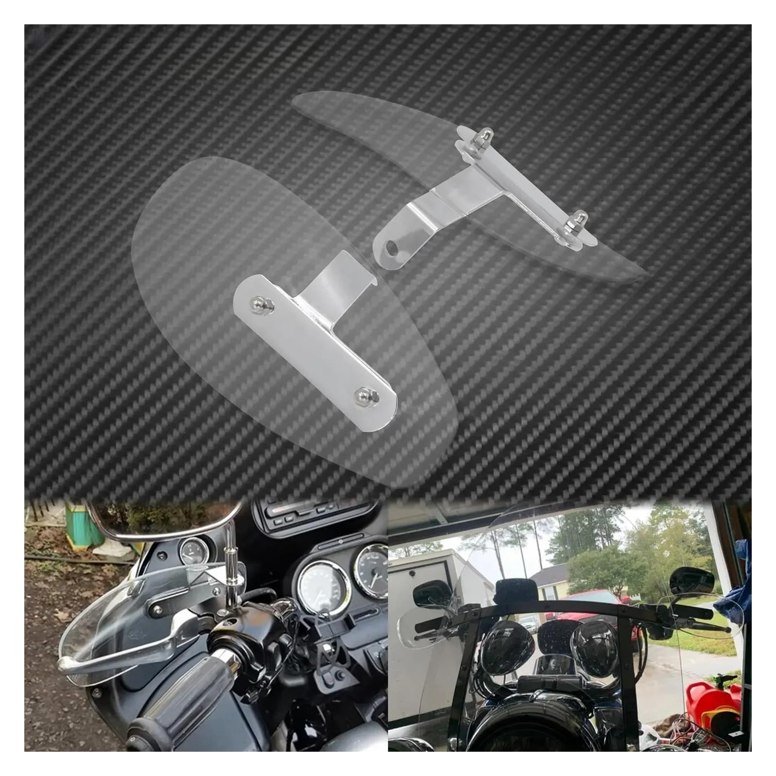 Garde-Main Moto Protège-Mains de Moto, Pare-Brise, déflecteur de Vent Transparent pour Ha&rley Touring Sportster Dyna Softail pour Ya&MAHA