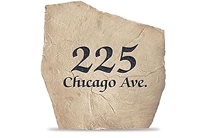 15" x 15" Sandstone Illuminated Address Stone - Brighten Up Your Home with Elegance