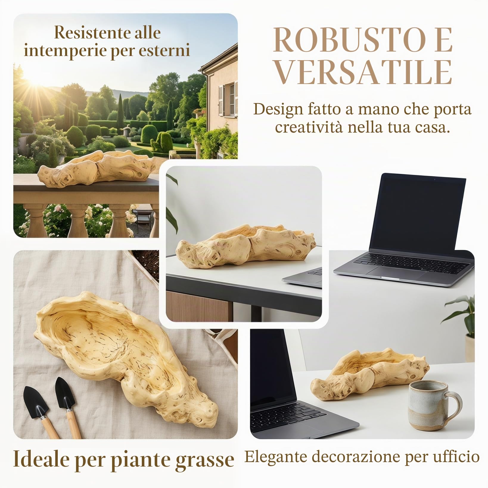 Yardwe Simulation - Vaso da fiori per piante grasse, da giardino, per esterni, in stile botanico (Color Casuale)
