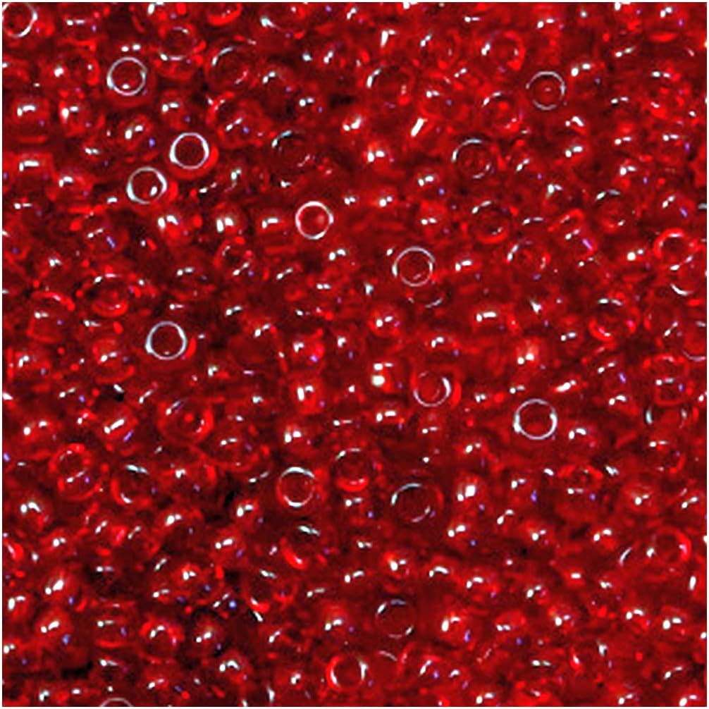 Runemara Design 11-141 Miyuki Seed Beads 11/0 Transparent Ruby Red 25 g