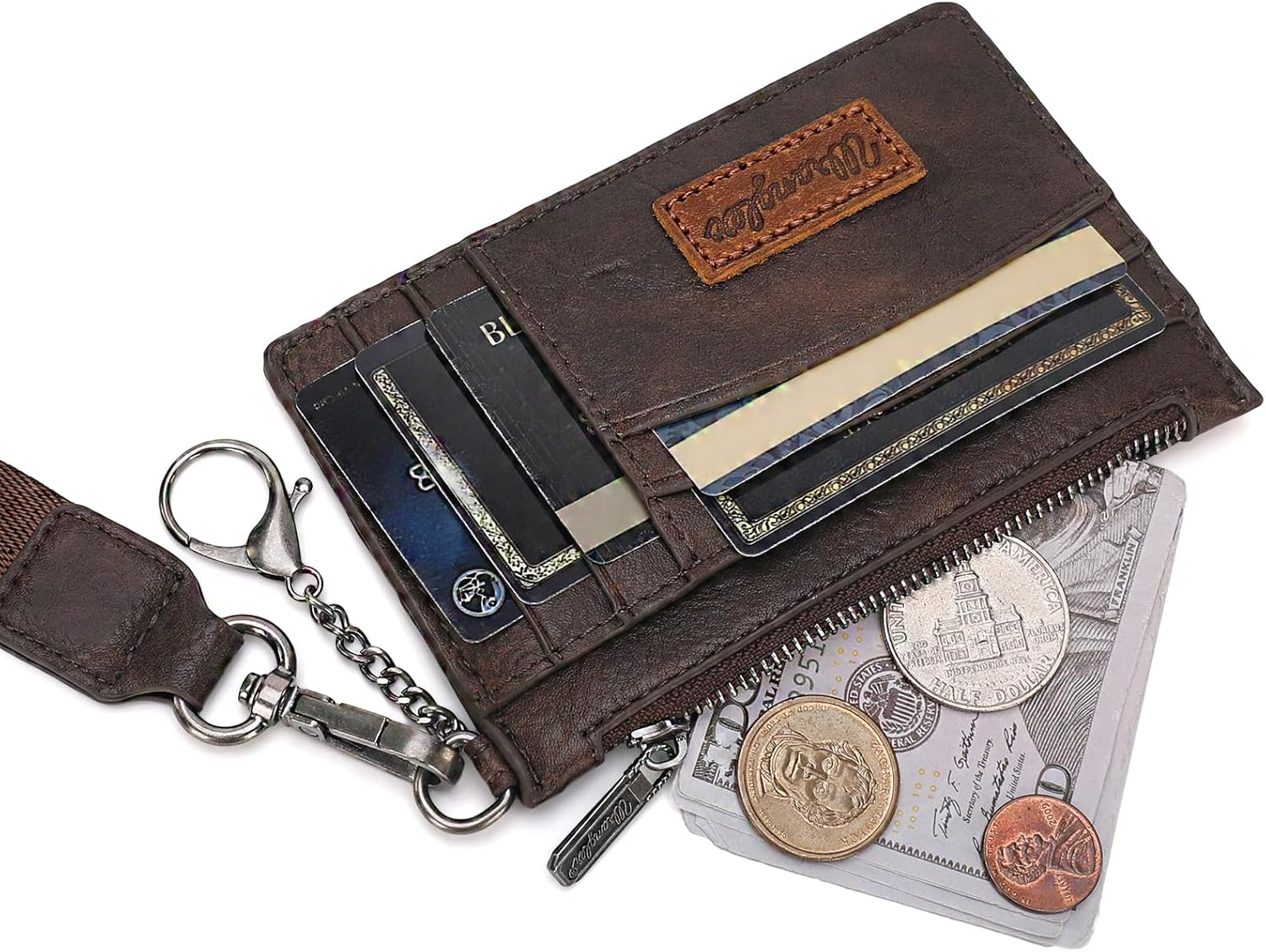 Montana West X Wrangler RFID Card Holder Slim Credit Card Wallet Small Credit Card Holder for Women Keychain Wristlet Wallet - Image 4