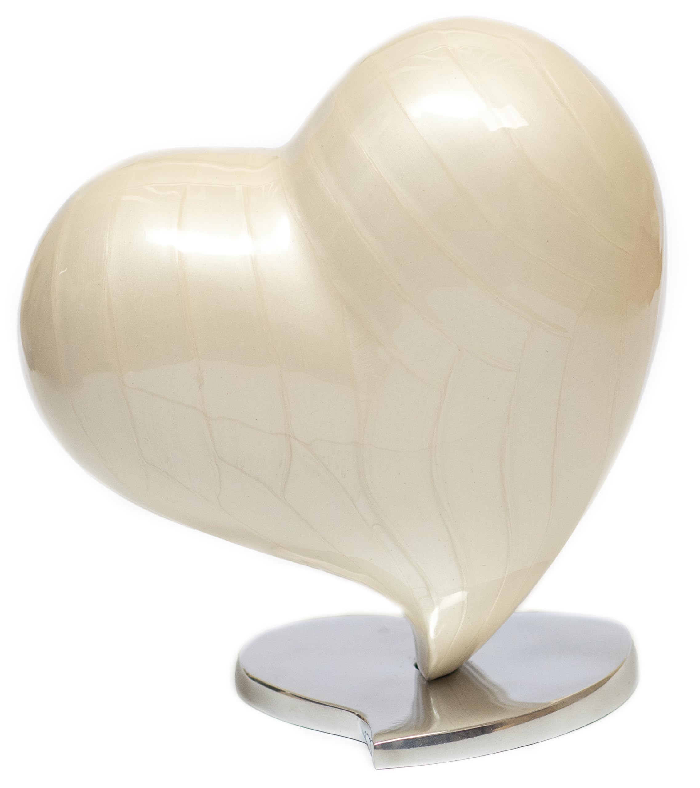 Royal Rapture Urns for ashes Memorial Funeral Cremation Adult Human Child Love Urns decorative Heart (Pearl, 10") RHM02-08