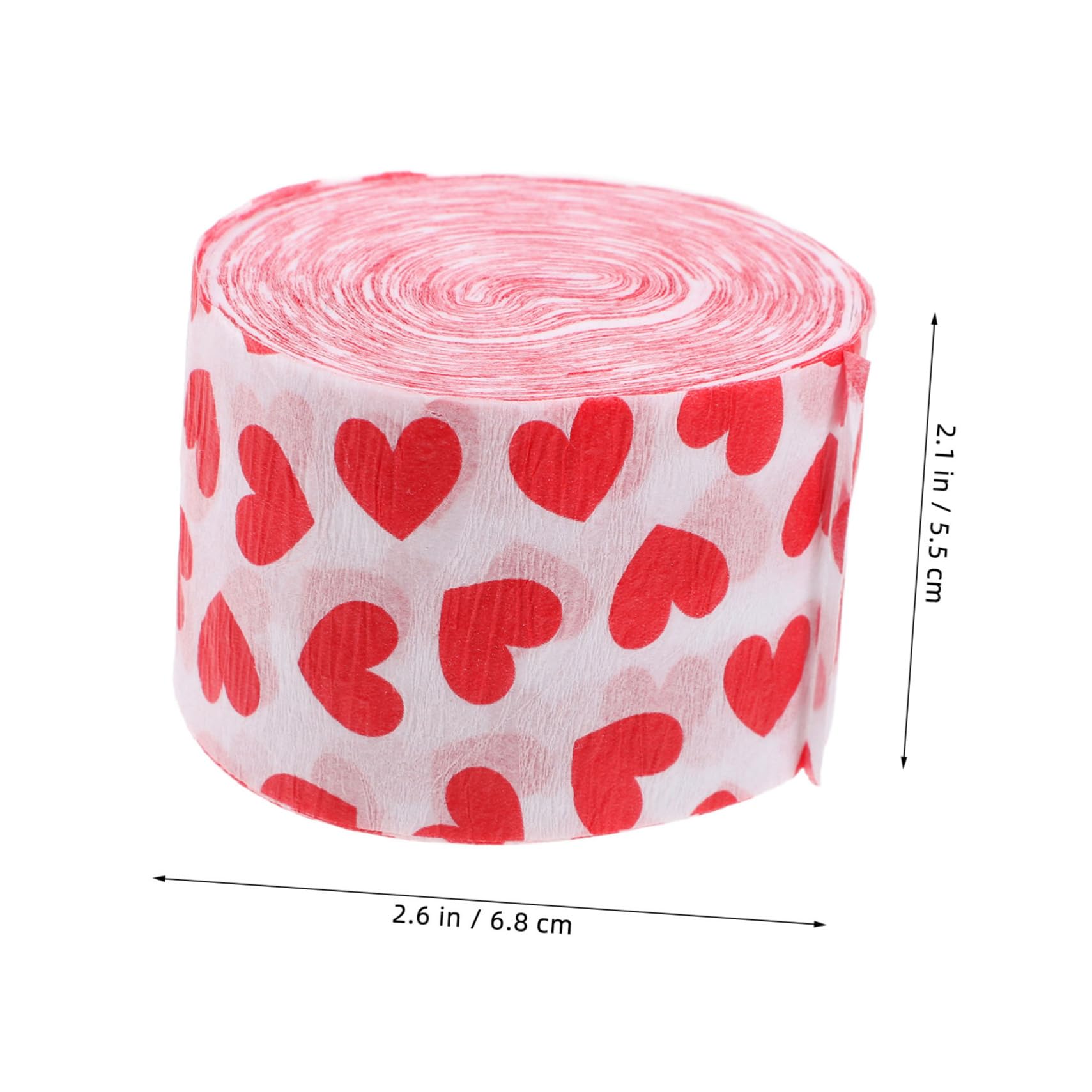 STOBAZA 4pcs Heart Shaped Crepe Paper Streamers for Wedding Party Decorations Valentines Day Streamers Rolls