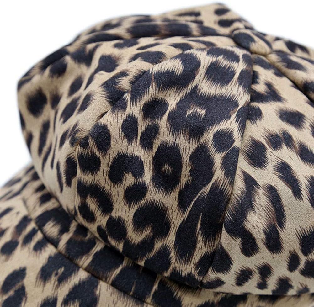 ZLSLZ Women's Retro Leopard Ivy Newsboy Gatsby Cabbie Painter Cap Hats (335Khaki)