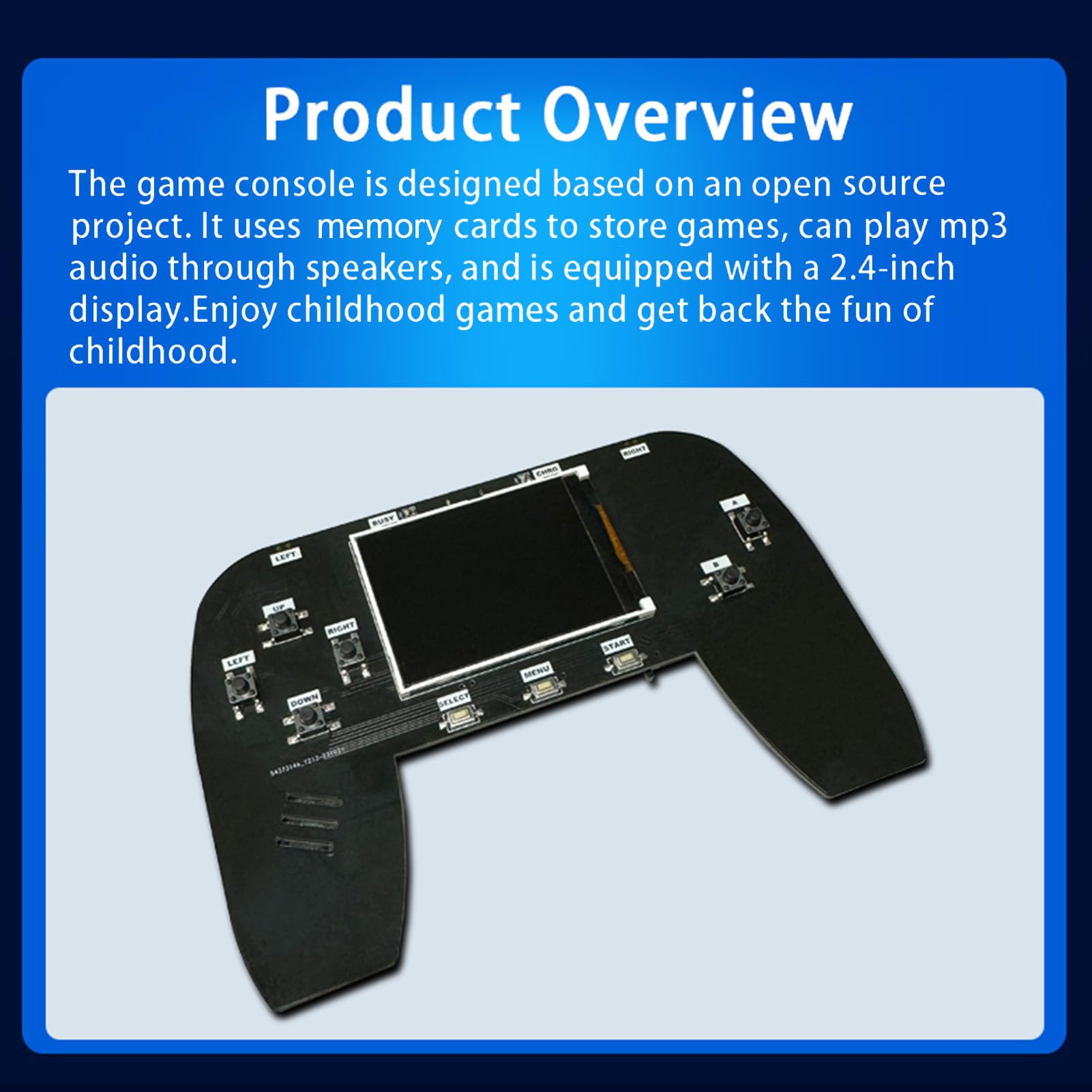 Oumefar Consola de Juegos de Juegos Portátil con Pantalla TFT de 2,4