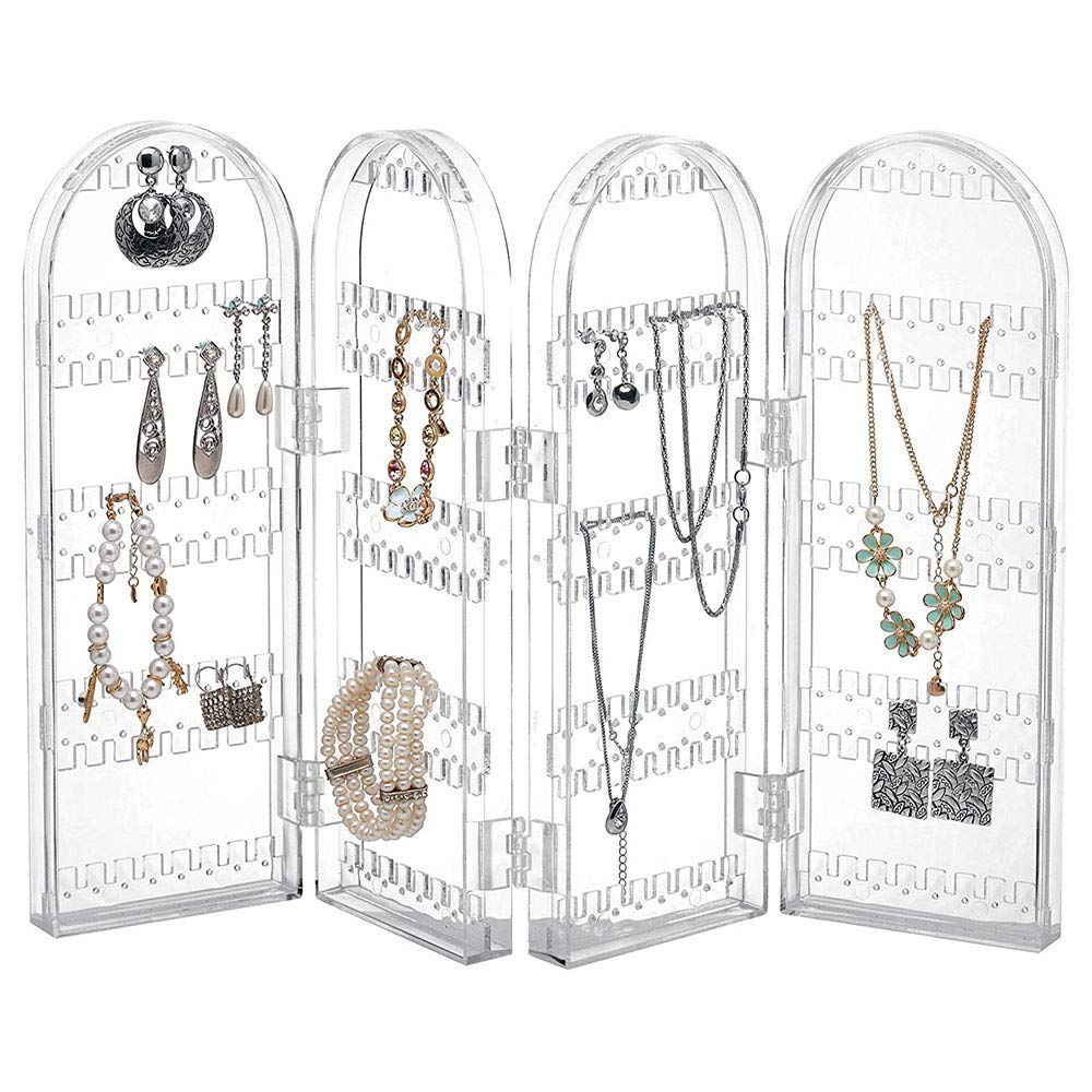 Présentoir à Boucles D'oreilles Acrylique Avec 3 Tiroirs - Transparent, Jusqu'à 240 Paires, Rangement Pratique