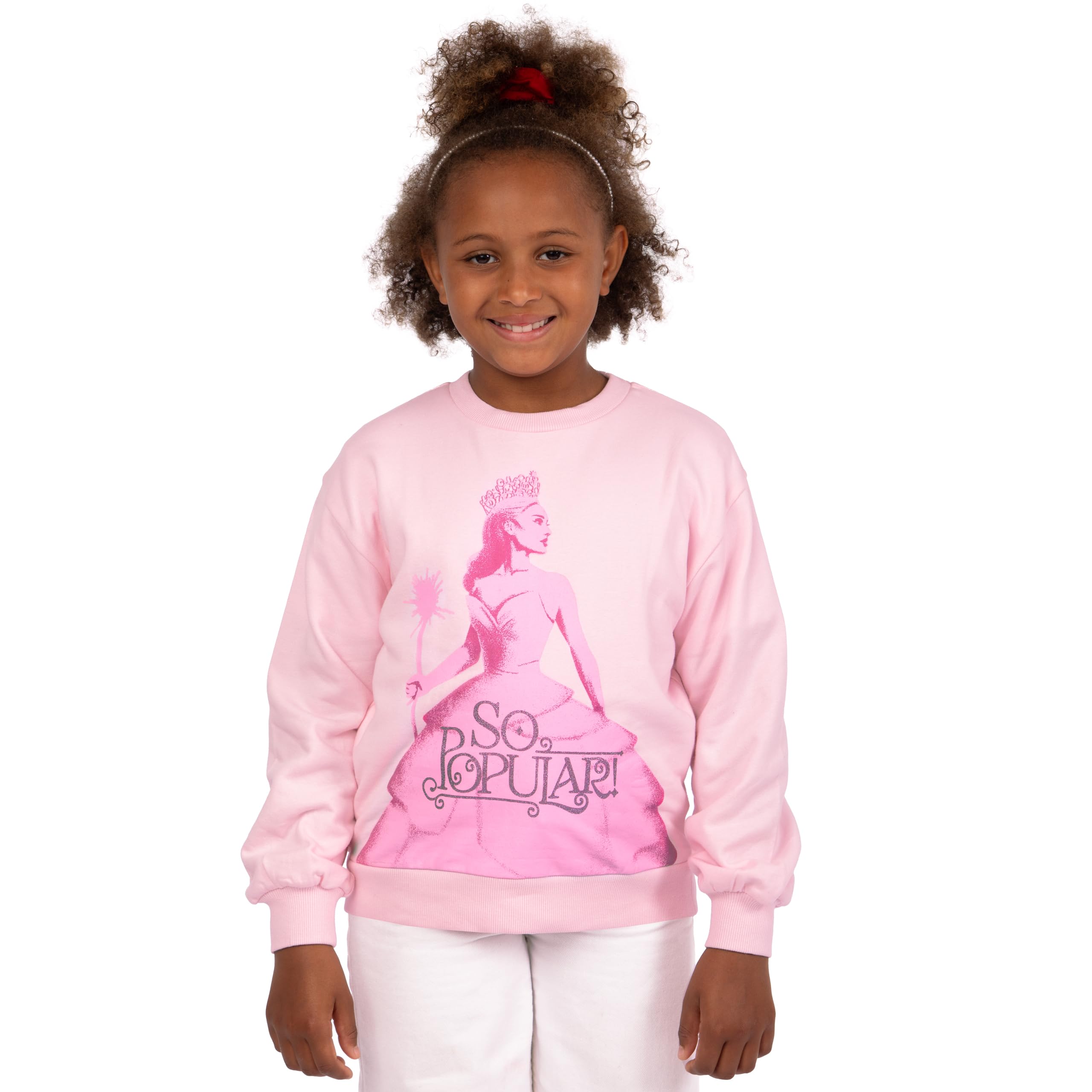 WICKED Bluza | Glinda Bluza Dla Dziewczynek | Bluza Z Brokatem Dla Dziewczynek | Rosa 140
