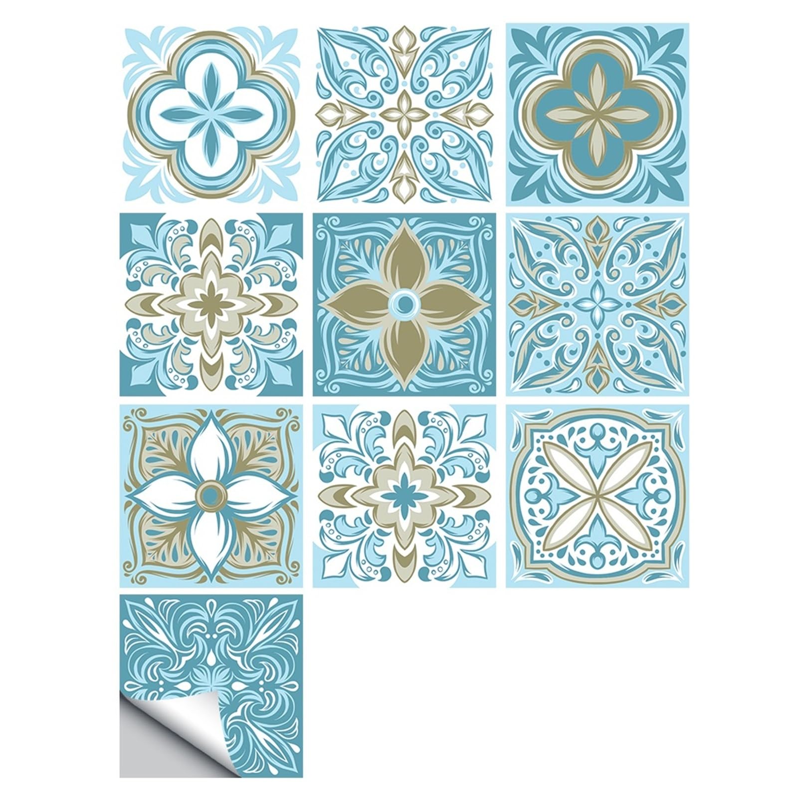 EJvkrbtx Matte Floor Tile Stickers Multicolor 10pcs 10x10cm,15x15cm,20x20cm(Color 16,20cmX20cmX10pcs)