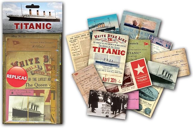 Sweet and Nostalgic Titanic Memorabilia Gift Pack with over 20 pieces of Replica Artwork