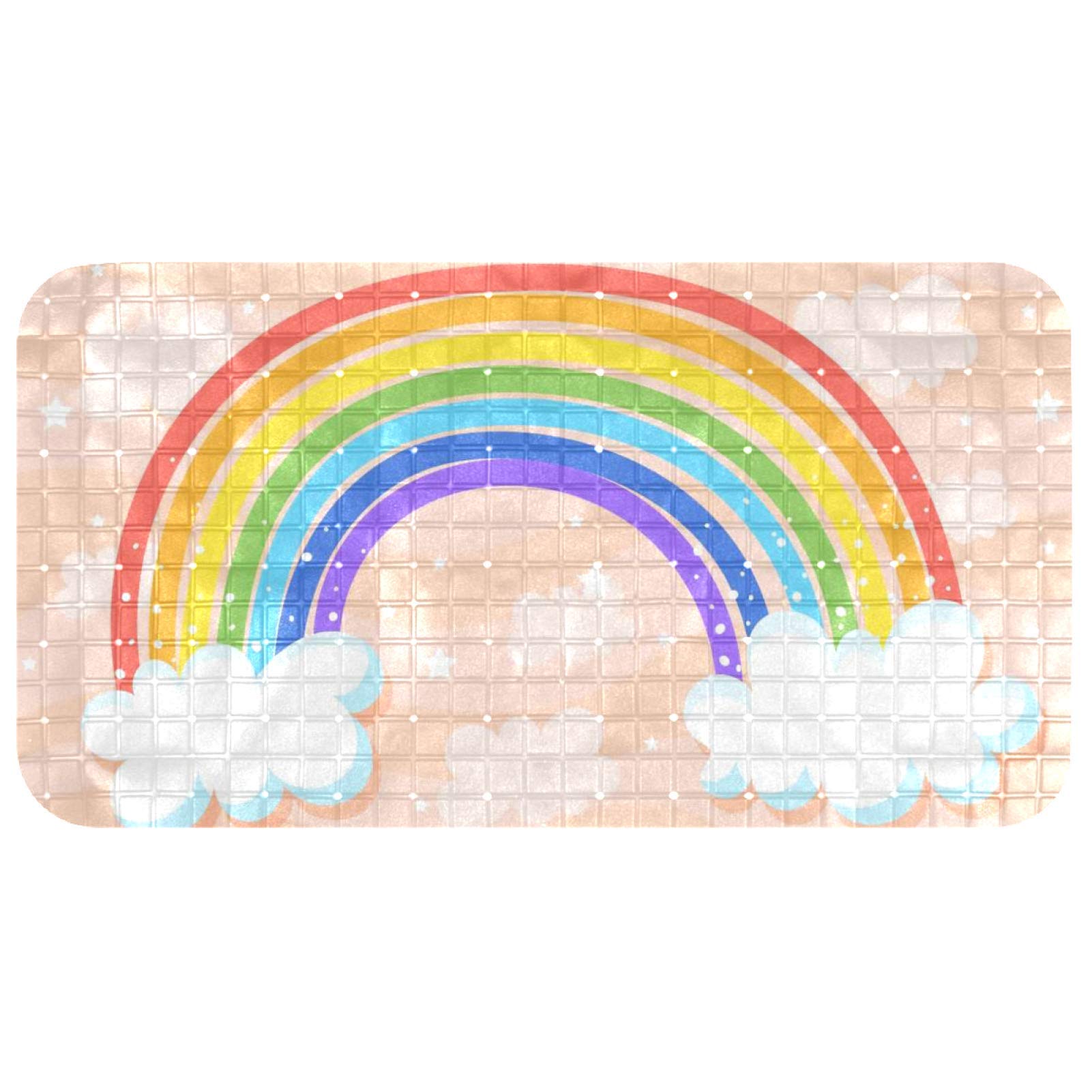 Tapis de bain pour bébé Bennigiry arc-en-ciel 37x67 cm