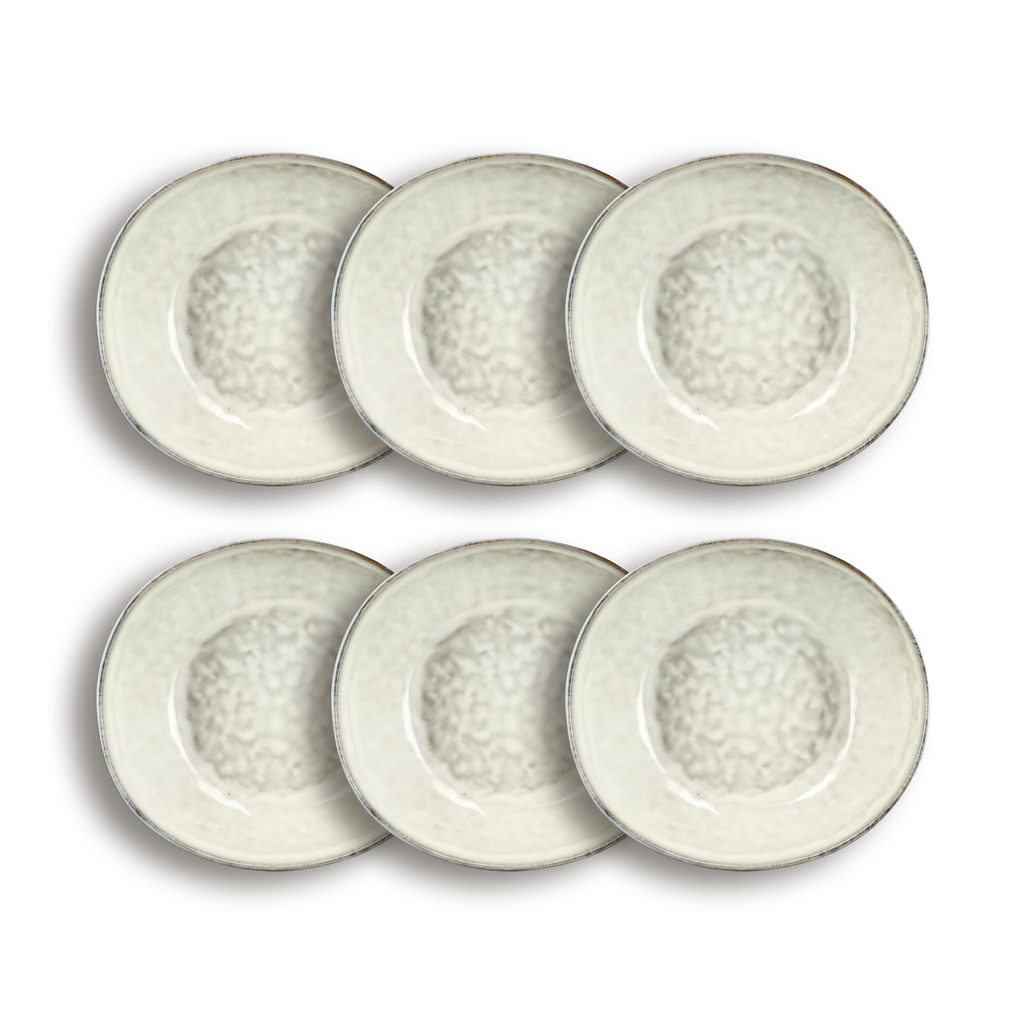 OGO LIVING - Lot 6 assiettes creuses boral 21cm en autres céramiques beige - 2614756