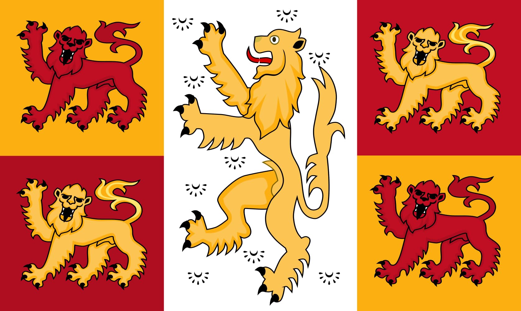 Drapeau large Bangor University horizontal 1.35m² grand pavillon mural gallois