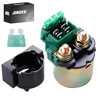 Starter Relay Solenoid Compatible with Kawasaki Bayou 220 KLF220 1988-2002 Bayou 250 KLF250 2003-2010 KLX650 1993-1996 VN800 Vulcan 800 1996-2005 Honda VT750C Shadow 2000 Suzuki GSXR750 1993 ATV