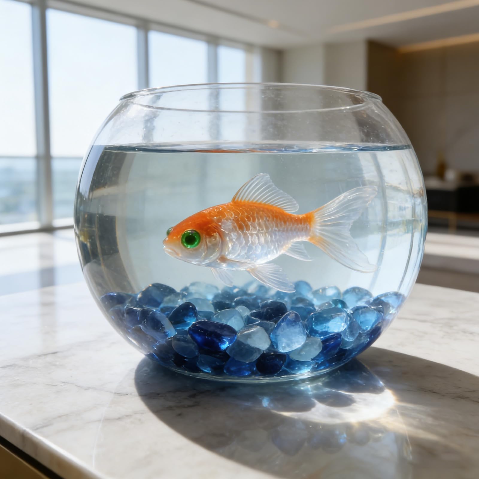 Ghiaia decorativa per acquario, 3 kg, in vetro blu (6-9 mm), sicura per tartarughe, riempitivo per vasi, pietre da giardino, vasi per piante e acquario