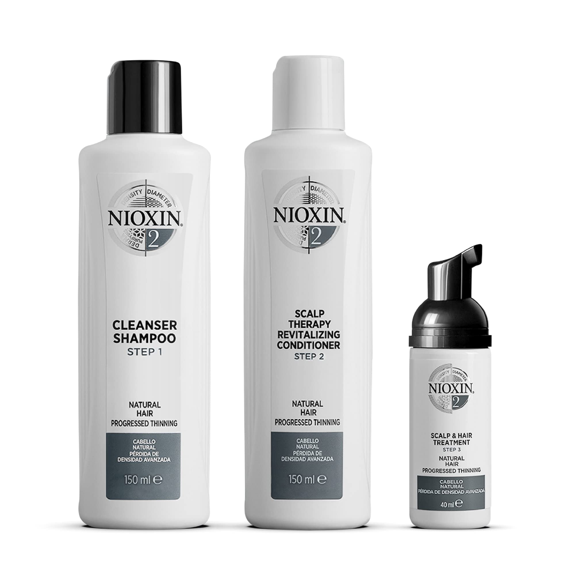 Nioxin System 2 Starter Set - für naturbelassenes Haar, 340 ml