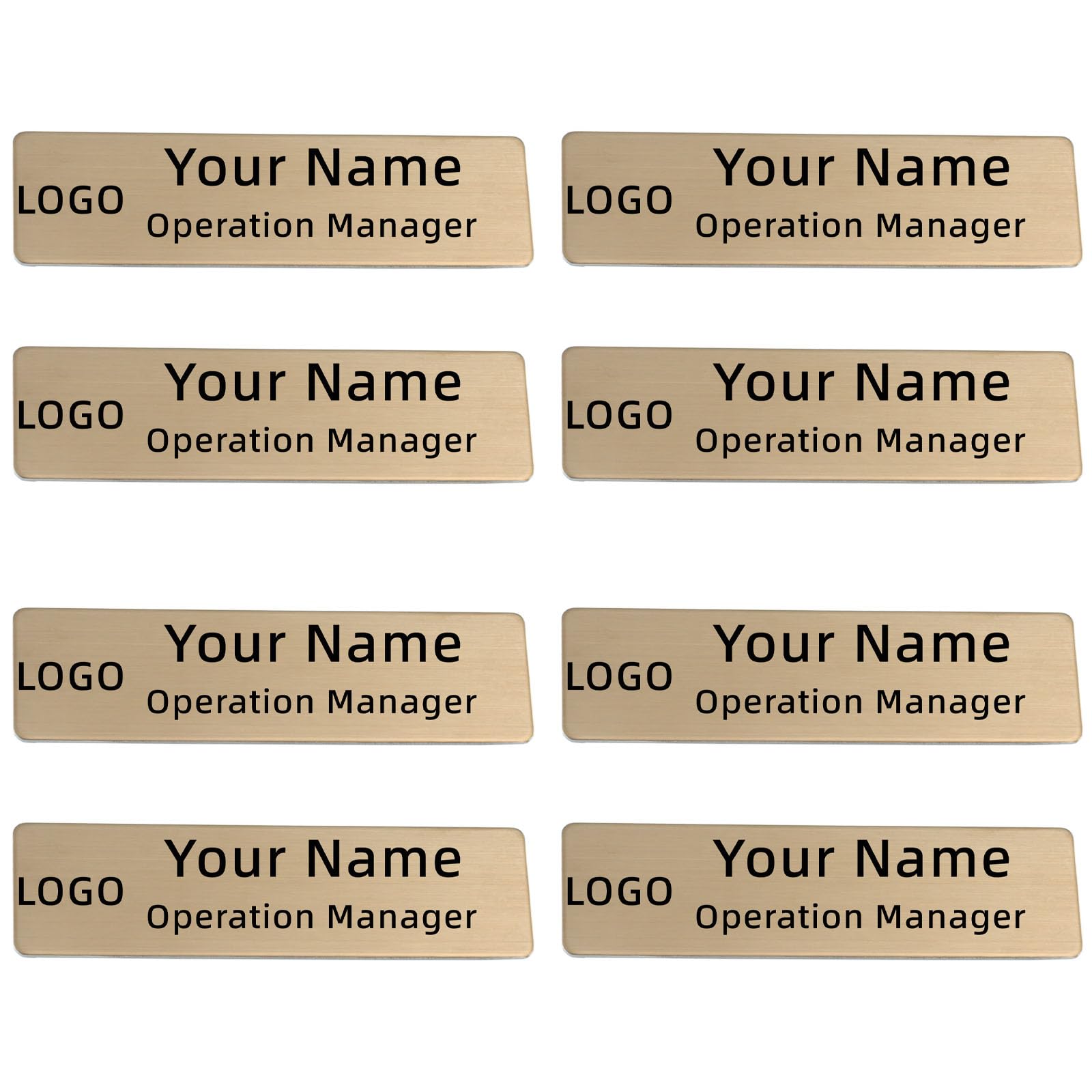 Custom Name Tag,Personalized,Customizable Name Tags,Engraved Name Tag with Magnet Clip or Pin,Stainless Steel ID Badge for School Teachers,Kids,Business Work Label Sign (8RoseGold)
