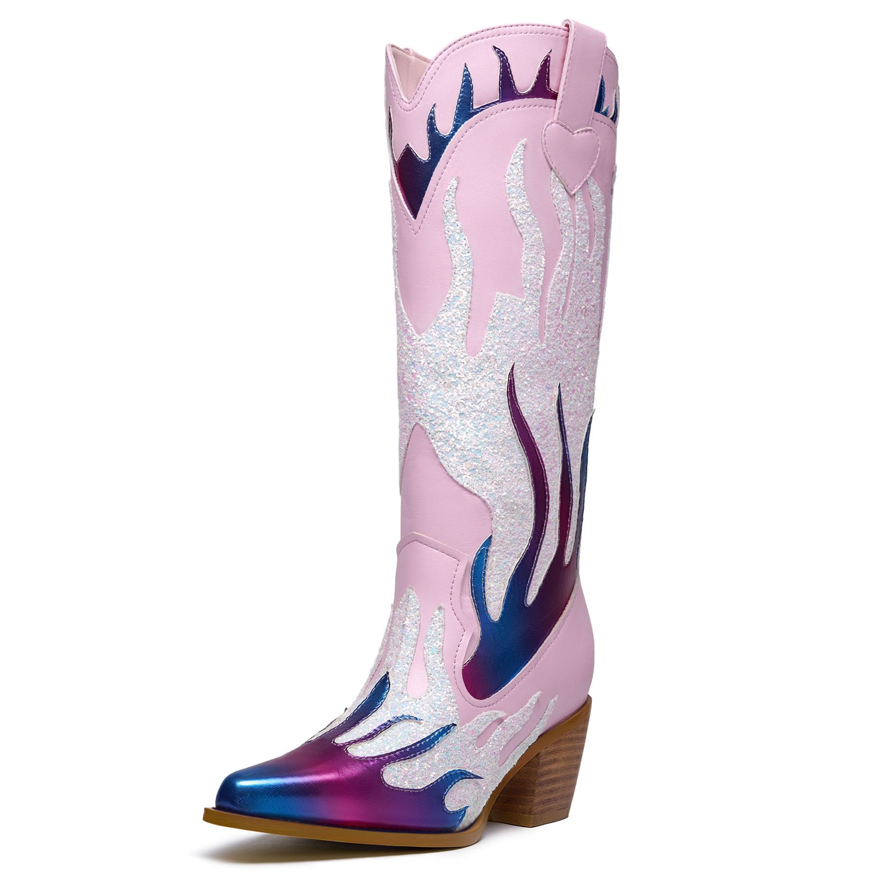 Gicoiz Dance Knee High Cowboy Boots Women Embroidered