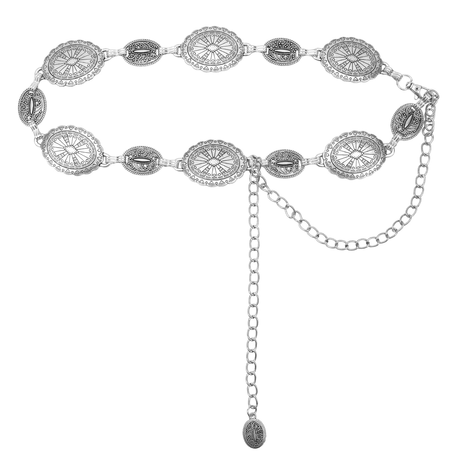 Western Belts for Woman Metal Concho Belts Waist Belt Fashion Cowgirl Chain Belt Y2k Belt Body Chain