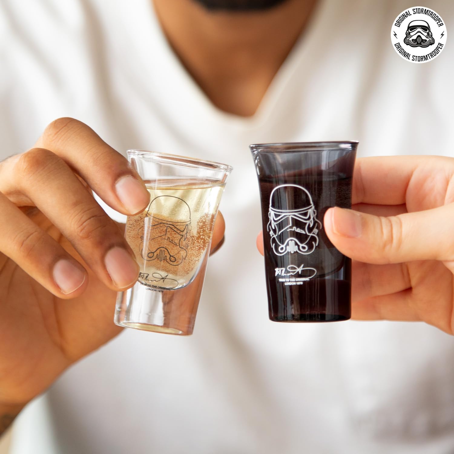 Thumbs Up Shepperton Design STMTRPSG4 Original Star Wars Stormtrooper Shot Glasses Set of 4 Black [Old Model]