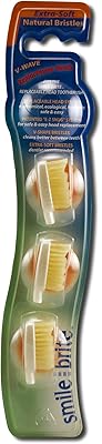 Smile Brite Toothbrushes V-Wave Replacement Heads (3) Extra S