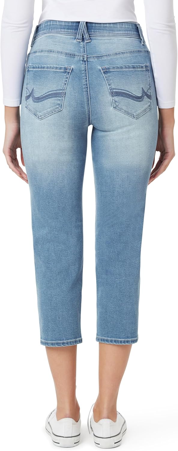 Angels Forever Young Womens Everluxe Sculpt Straight 23.5" Crop Jeans - Image 2