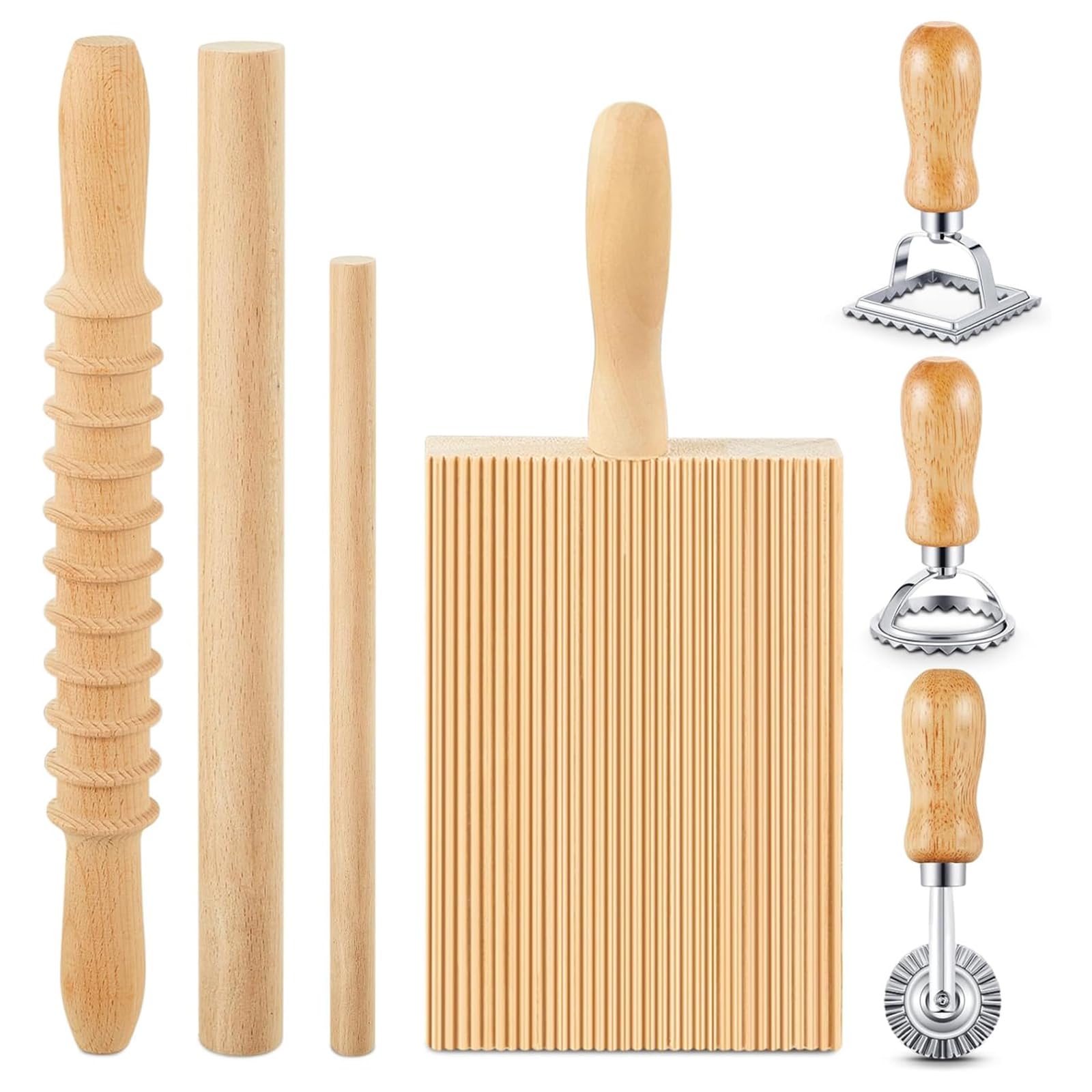 Kalttoy Gnocchi and Ravioli Tool Set Pastas Set Baking Accessories Pastas Making Tool Perfect for Kitchen and Baking Fun Gnocchi Maker