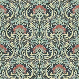Crown Wallcoverings Flora Nouveau Wallpaper Green M1196 Full Roll