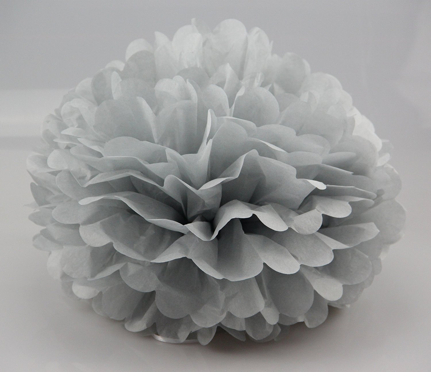 Sorive 5pcs Tissue Paper Pom-poms Flower Ball Wedding Party Outdoor Decoration Wedding/Baby Shower/Birthday Party/Nursery Decorations (10 Inch, Grey)