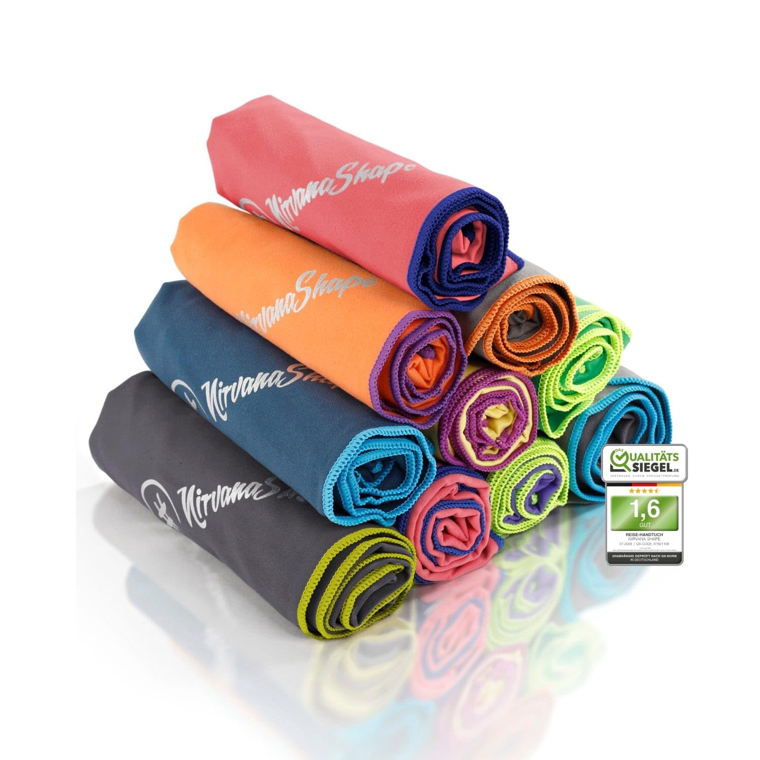 NirvanaShape Mikrofaser Handtuch - Reisehandtuch, Badetuch für Urlauber - kompakte, schnelltrocknende Microfaser Handtücher als Strandtuch, Sporthandtuch - für Reisen, Camping, Sport - 200 x 100 cm