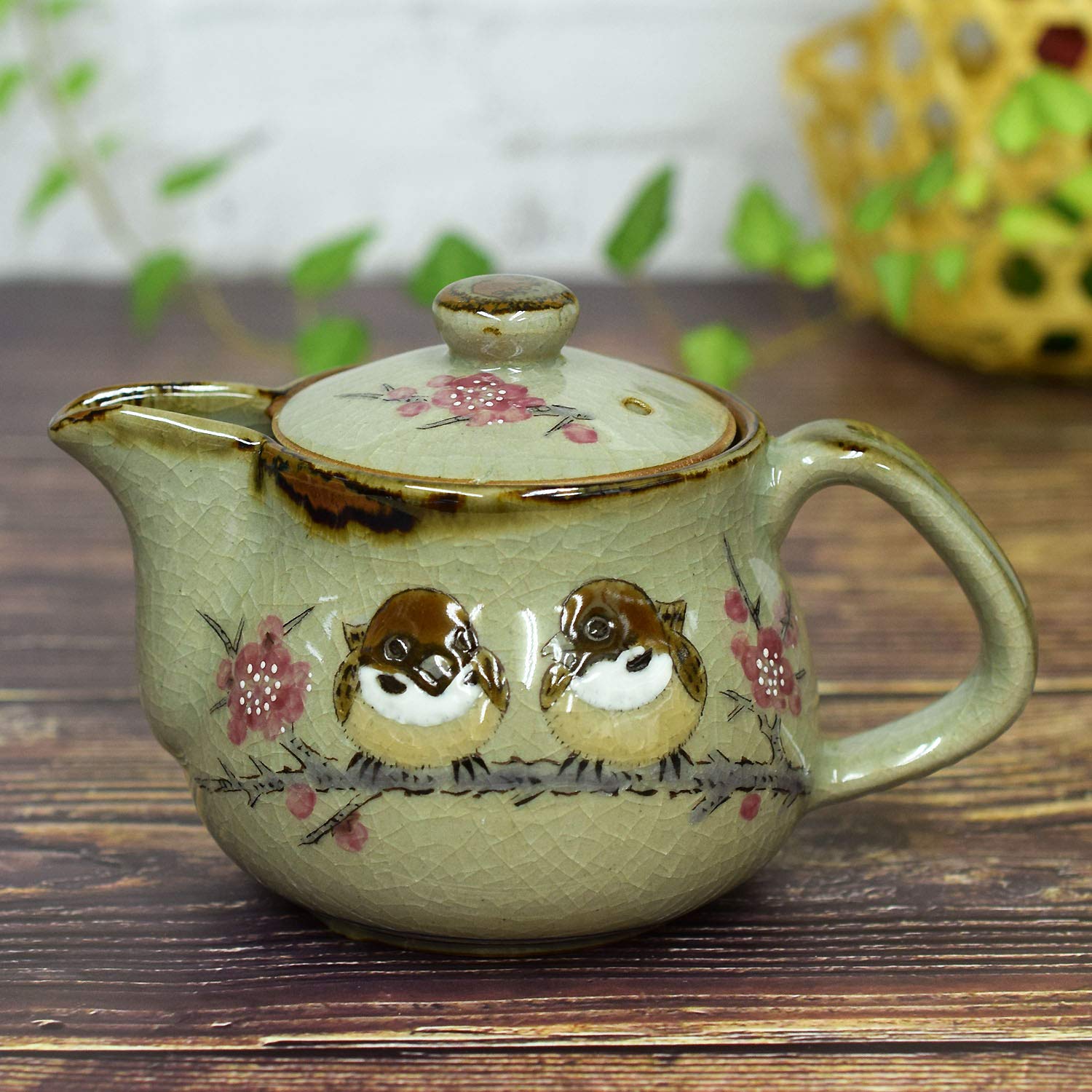 Amazon.com | Kutani Yaki(ware) Japanese Teapot Sparrow (with