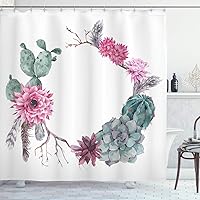 Vista 118 de Ambesonne Cortina de ducha de caballo, potente semental de Appaloosa, elegante estampado equino de campeón de sangre pura real, juego de decoración