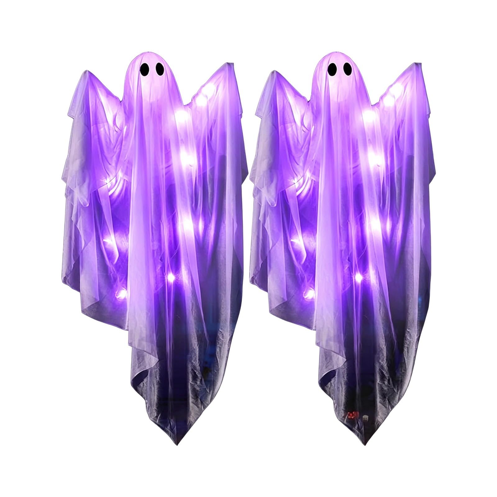 Qusinfc Mysterious Scary Glowing Specter Party Decoration for Halloween Outdoor Lighting Display and Themed Event Outdoor Halloween Hanging Deck