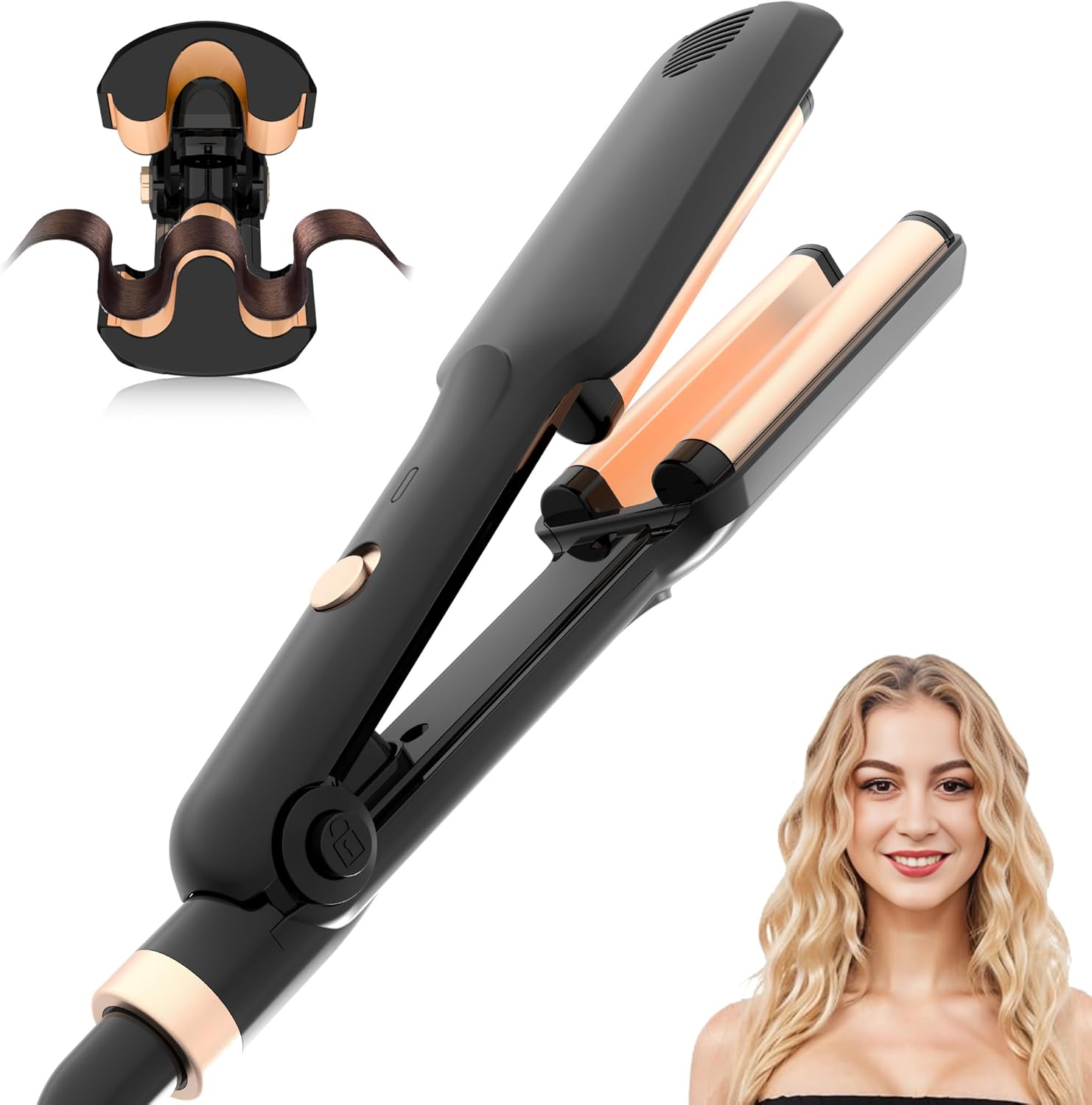 Amazon.com: Crimper Hair Tool, Mini Hair Crimper for Women Heating up ...
