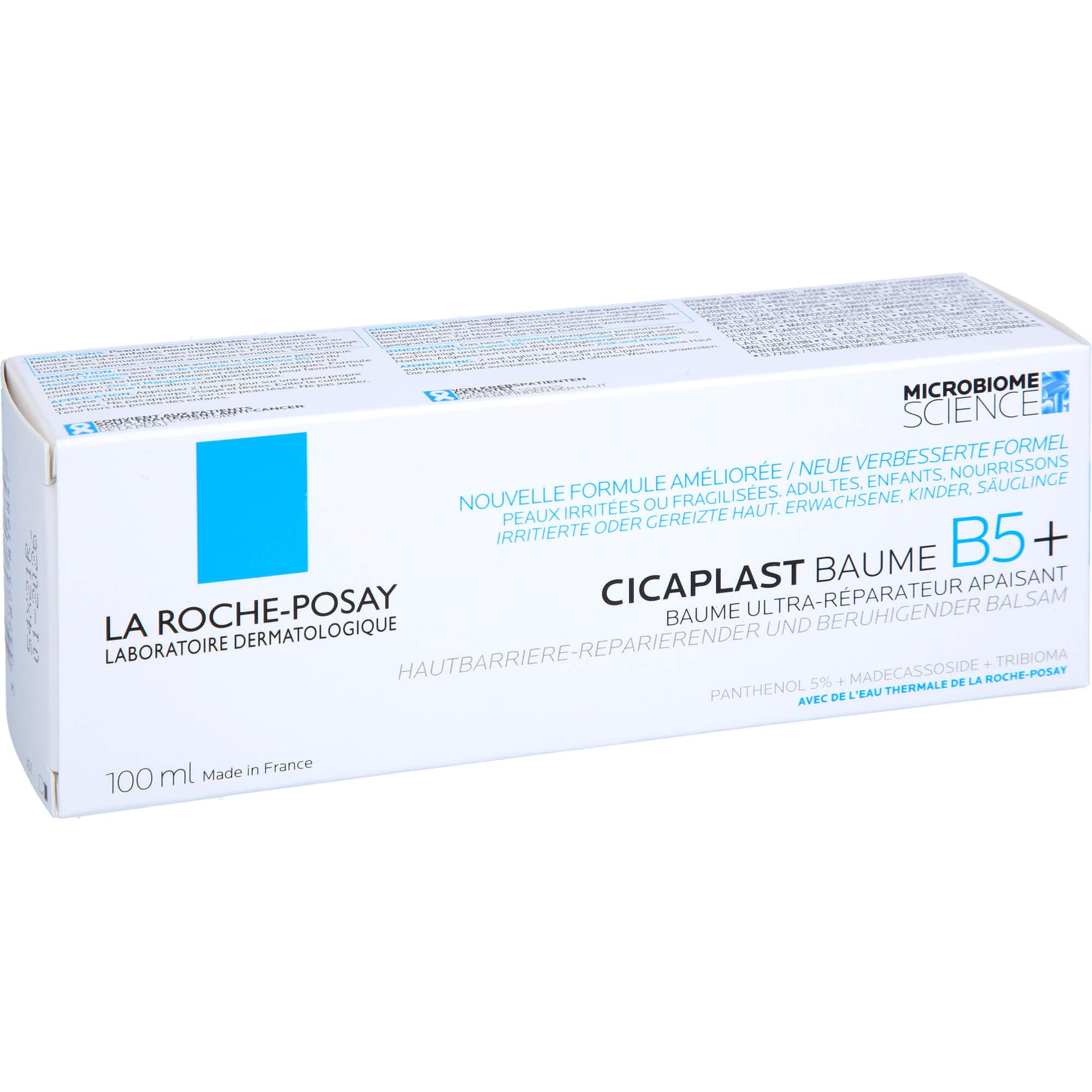 La Roche-Posay Cicaplast Baume B5+, Balsamo Viso e Corpo Riparatore, Adatto a Pelli Secche e Sensibili, Azione Anti-Rossore, Effetto Lenitivo, Formula con Tribioma, Pantenolo, Madecassoside, 100 ml