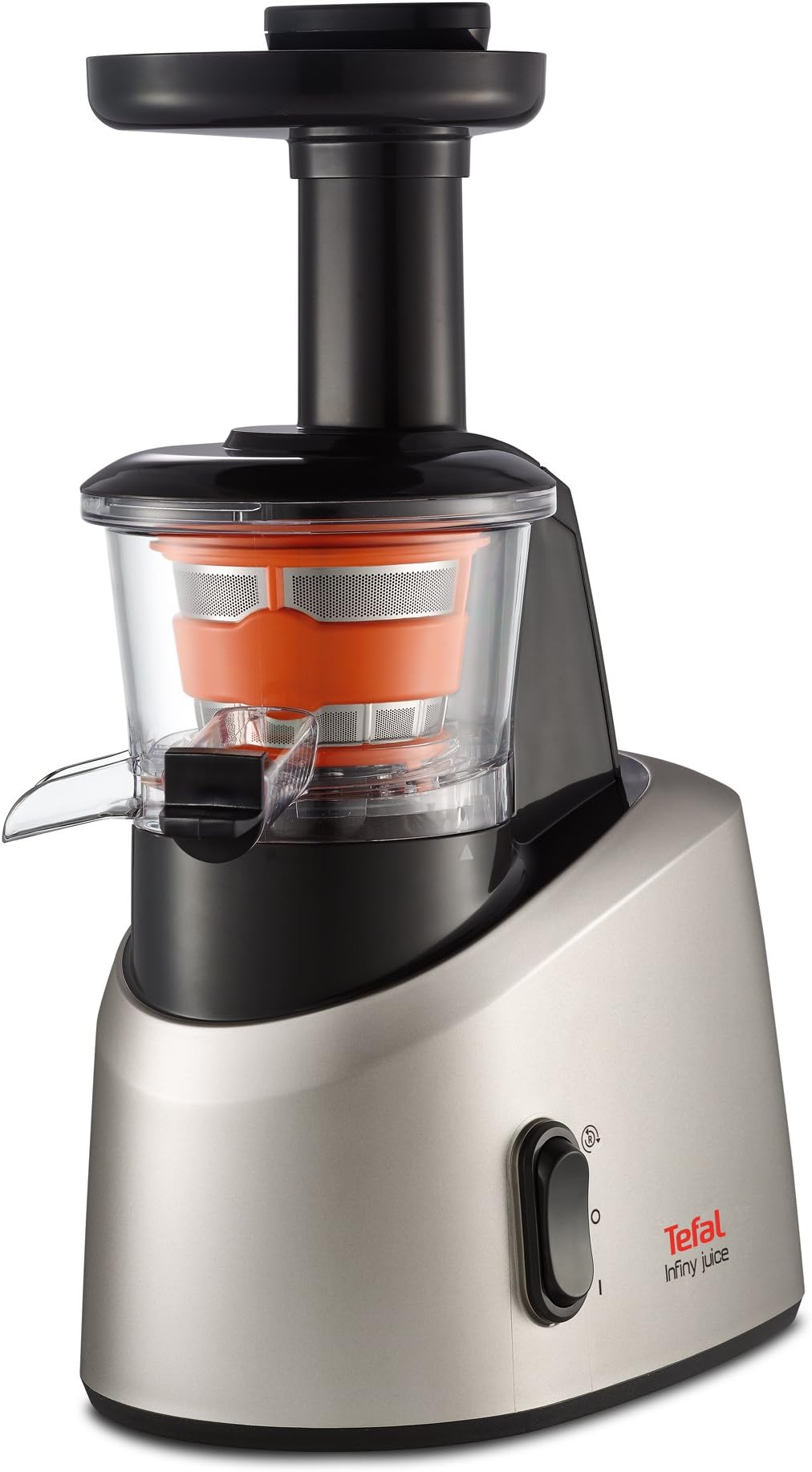 Tefal Stainless Steel And Plastic Infiny Zc255Bin Slow Juicer 200-Watt, Standard, Silver