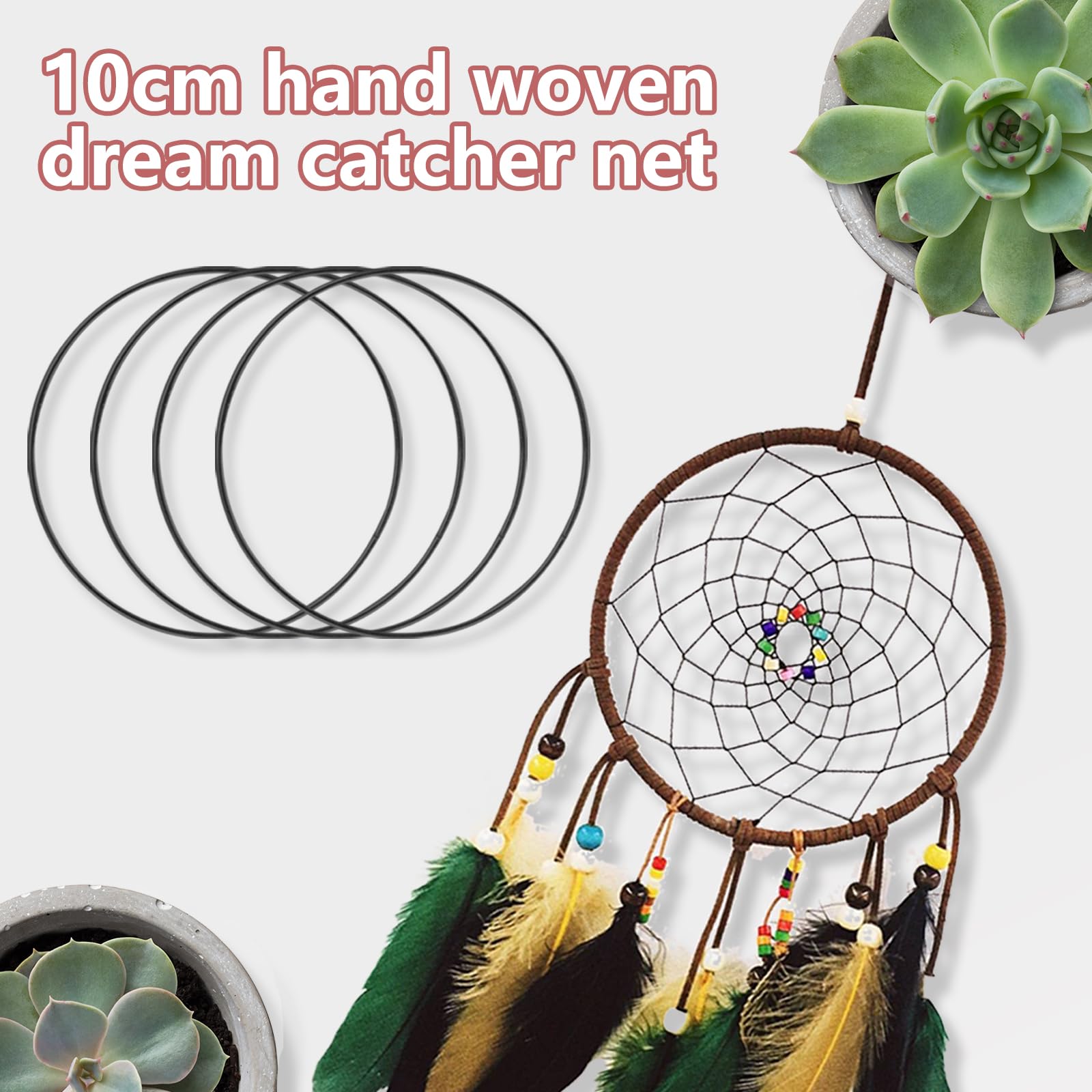 Lot De 12 Cercles Métal Pour DIY - Diamètres 10/15/20cm - Doré Ou Argenté - Pour Attrape-rêves, Couronnes, Macramé