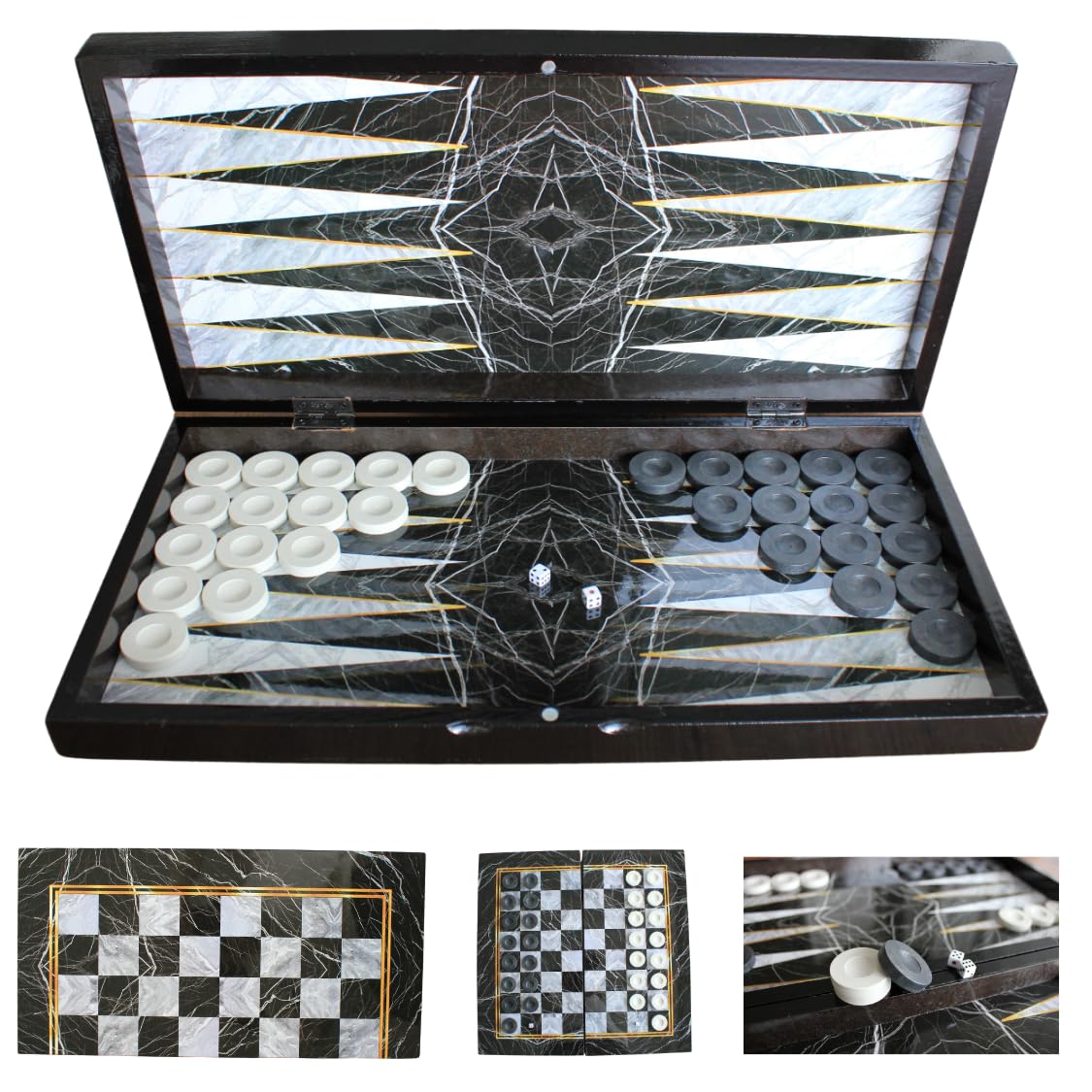 Amazon.com: Park&Oz Premium Turkish Backgammon and Checkers Set 19