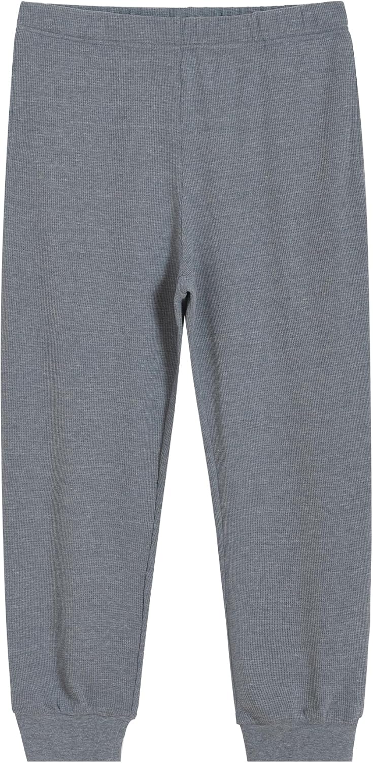 Latuza Men's Waffle Knit Lounge Set Long Sleeve Jogger Pajamas Set - Image 3