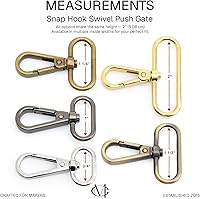 Vista 3 de CRAFTMEMORE Broches de langosta giratorios con gancho a presión, clips de moda, FS10, paquete de 10 (dorado, 1-1/2 pulgadas)