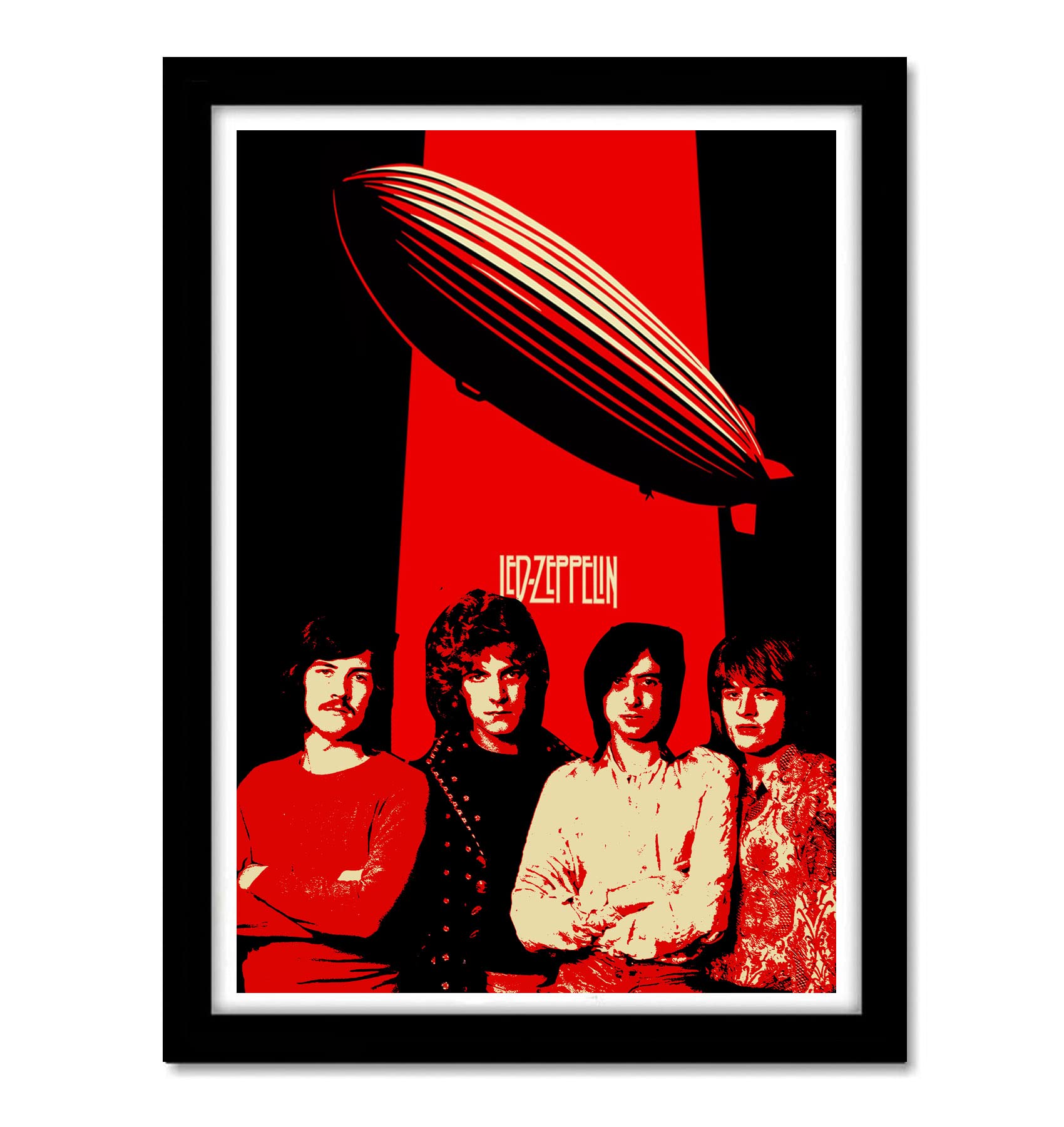 【洋書】LED ZEPPELIN アートブック Good Hope Led Zeppelin Framed Poster 10x13 Inch - Rock Band, Wall