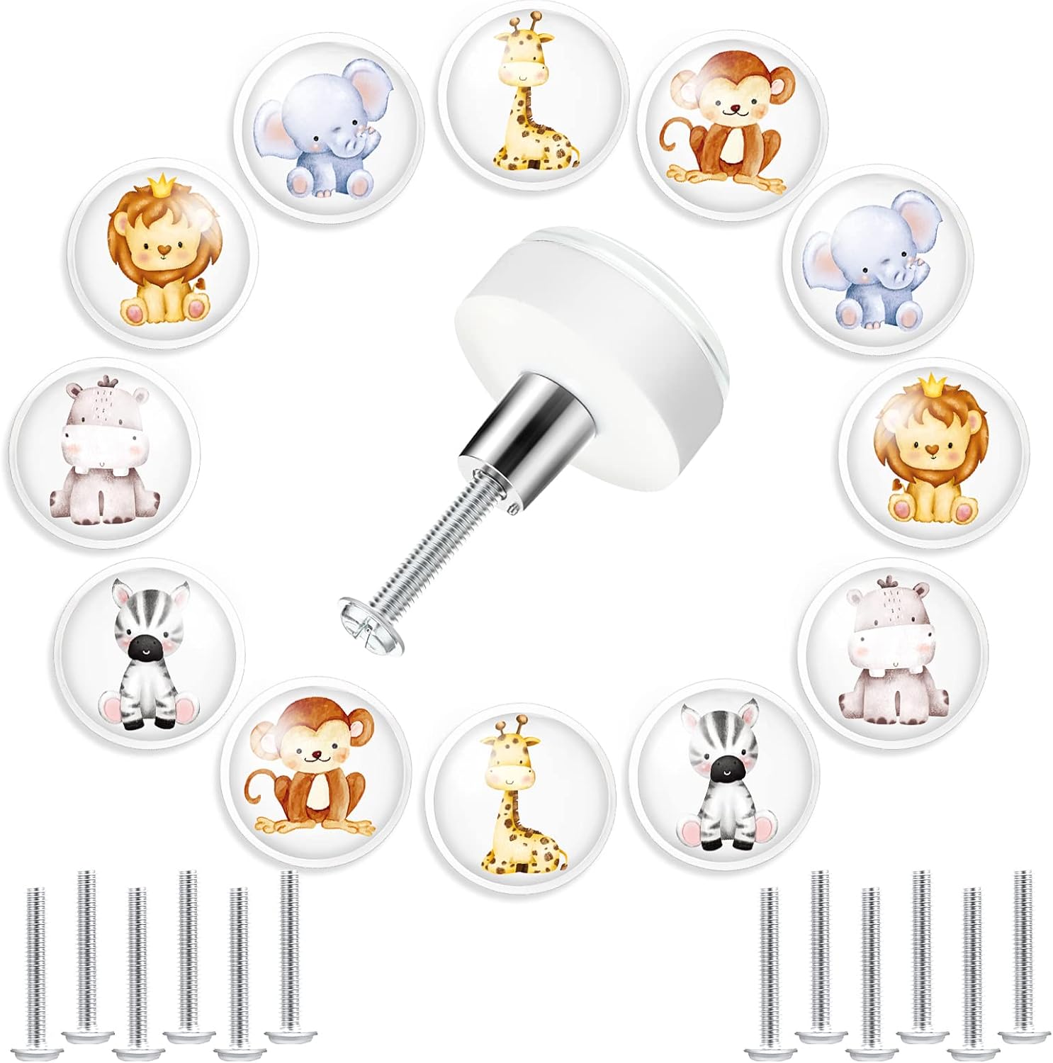 MFYS Schubladenknöpfe Fuchs-Design - Niedliche Tiergriffe Für Kinderzimmer