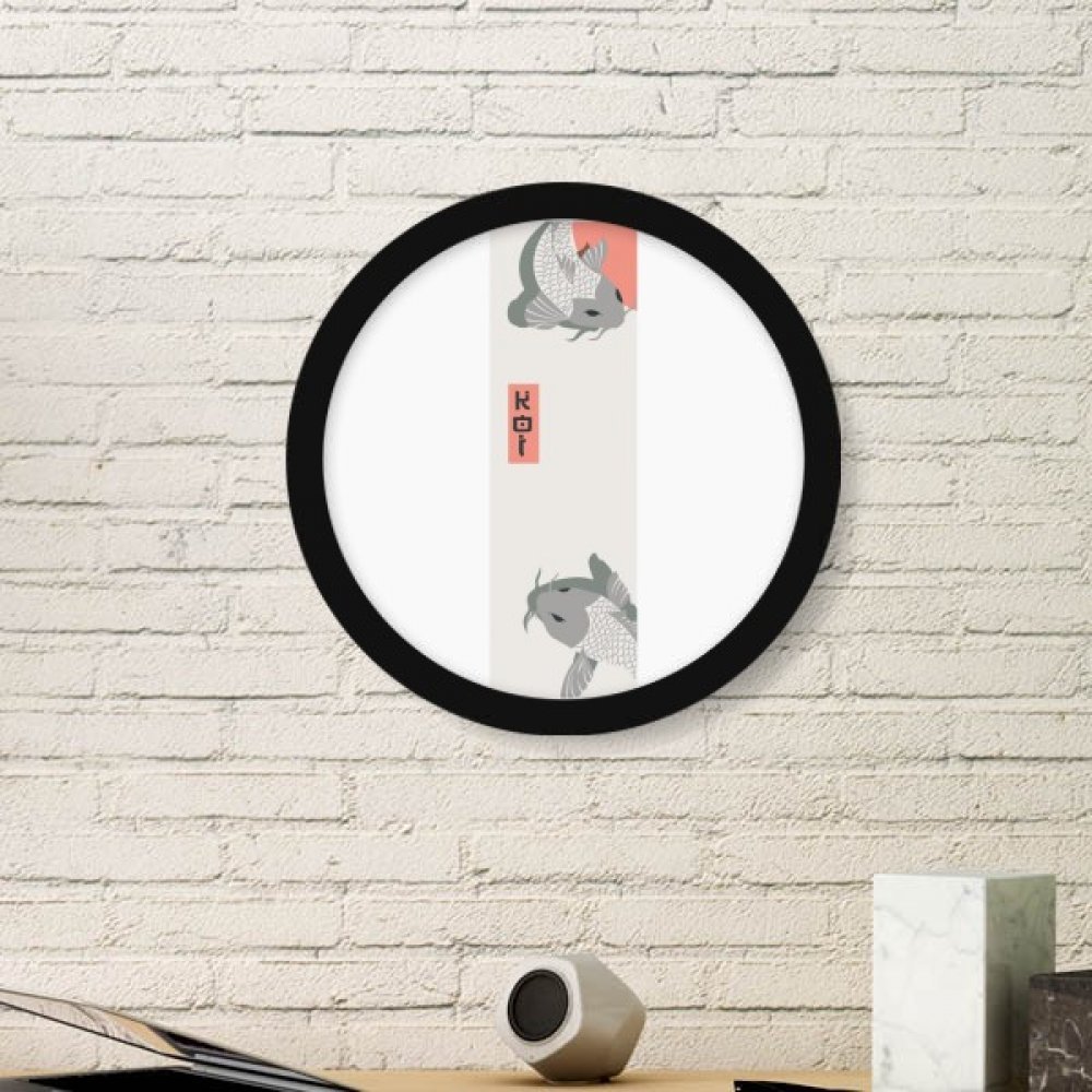 Poisson ronde image style asiatique pour stickers muraux zen