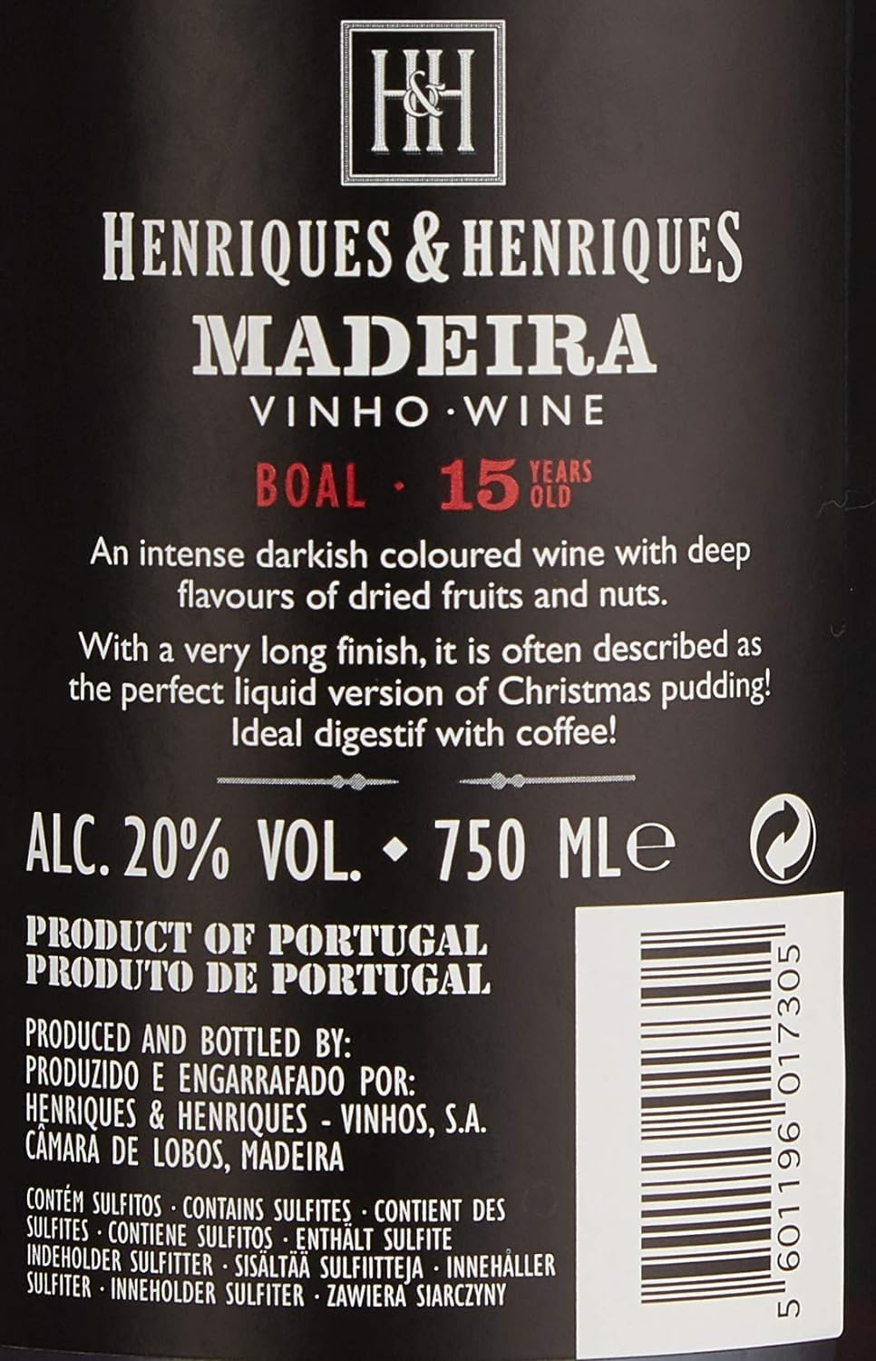 Henriques und Henriques Madeira Boal Aged 15 years 20Prozent vol süß (1 x 0.75 l)