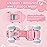 Mpoutik Kids Children\'s Adjustable Quad Roller Skates Wheels Lock Boys Girls Roller Skate for Beginners Toddlers Baby (Cutie Pink)